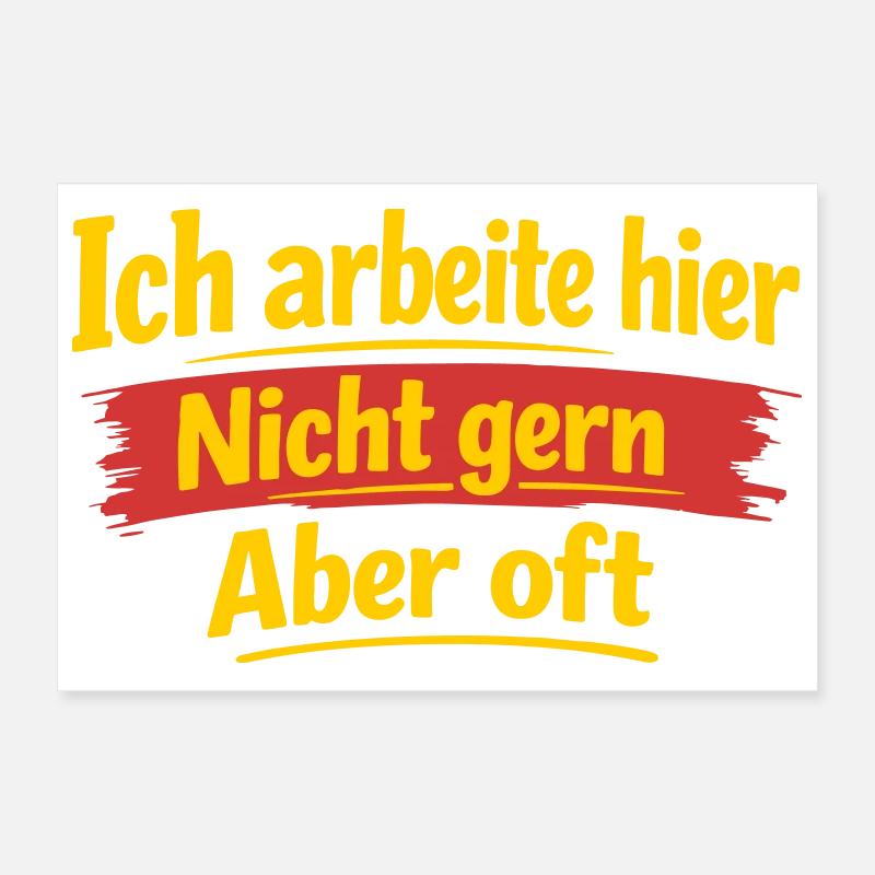 I don't like to work here, but often Poster 12" x 8" (30x20 cm)