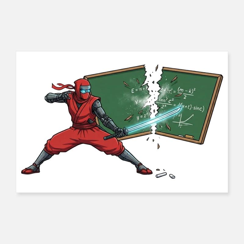 Ninja Ferien Poster 30x20 cm