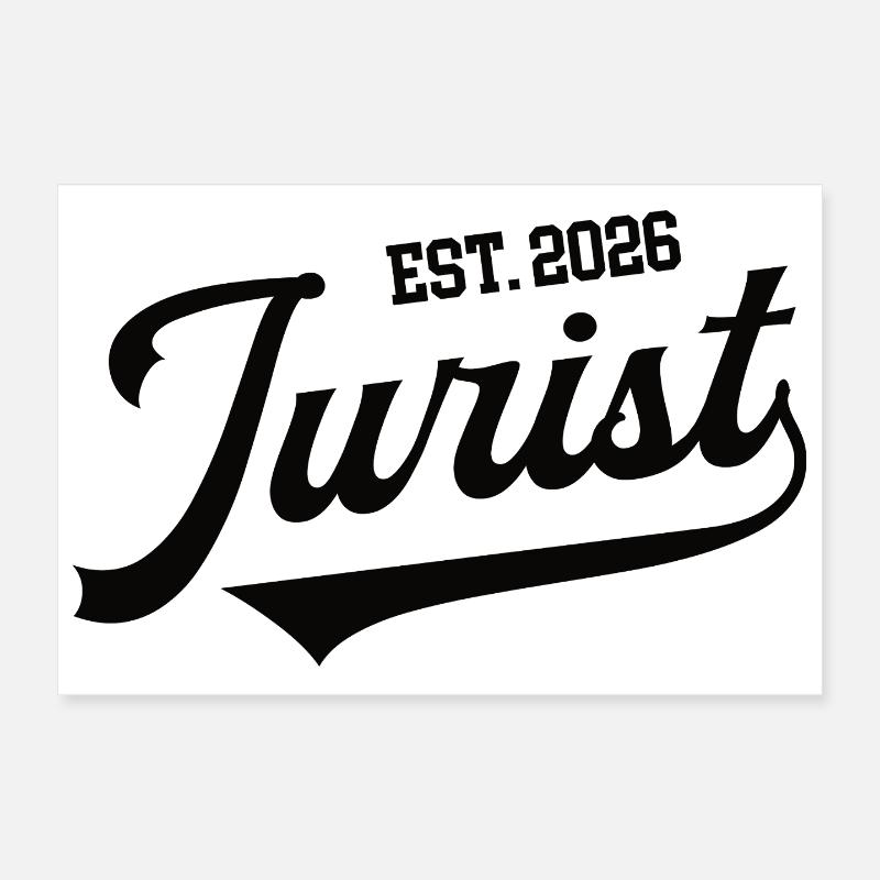 Jurist 2026 Diploma Study Law Study Student Poster 12" x 8" (30x20 cm)