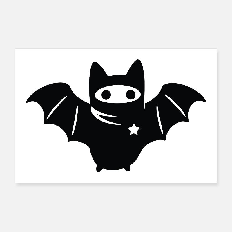 Vermummte Fledermaus – Antifaschismus Antifa Poster 30x20 cm
