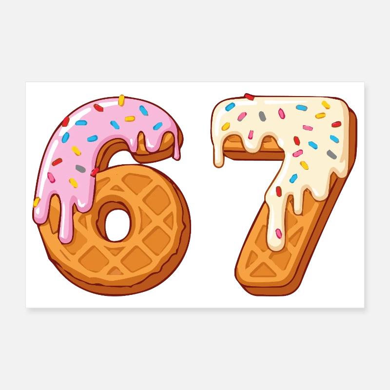 67 - Siebenundsechzig Nummer 67 Waffle Ic-e Cream Six Poster 30x20 cm