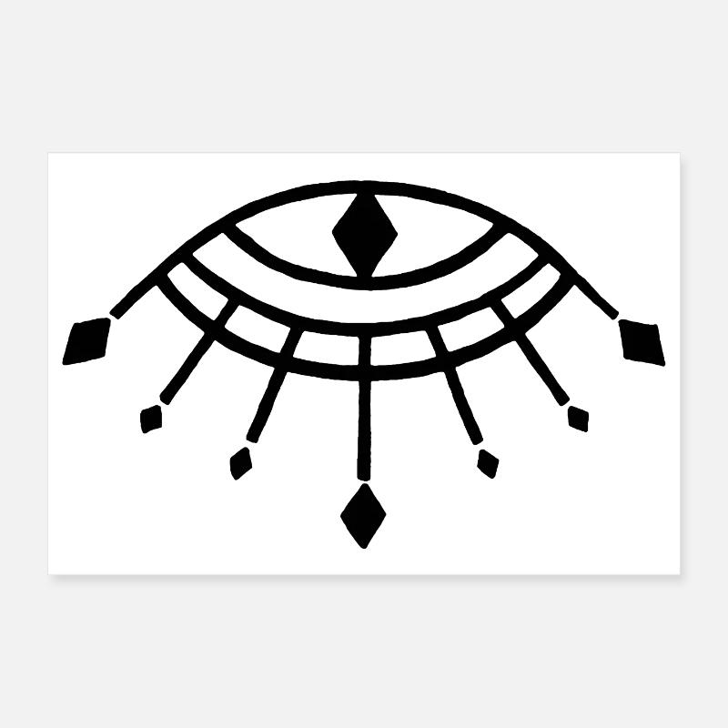 Symbole noir du dieu Horus Poster 30 x 20 cm
