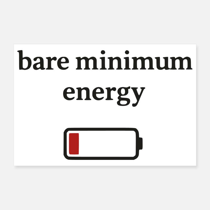 Bare Minimum Energie Poster 30x20 cm