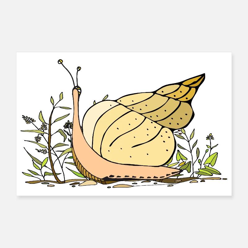 snail Poster 12" x 8" (30x20 cm)