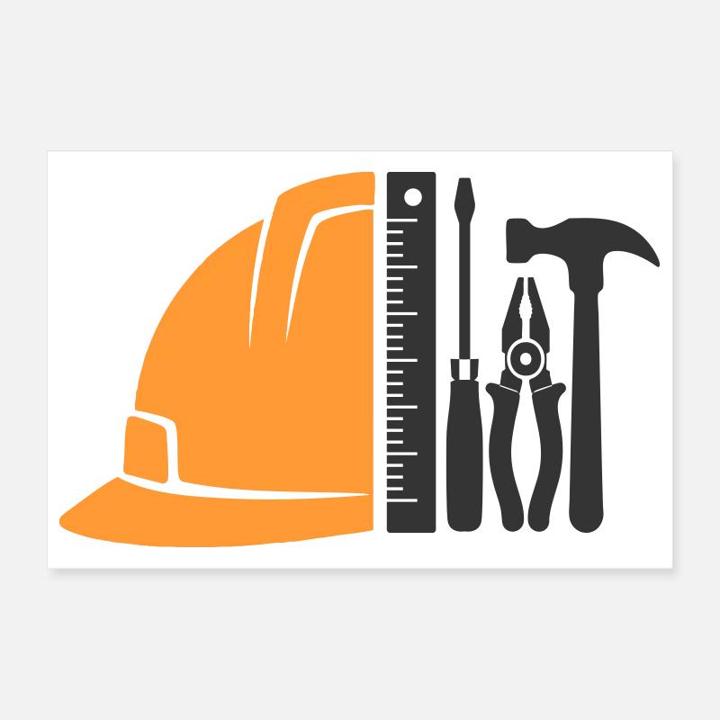 Tool & Construction Helmet – Craftsman Logo Poster 12" x 8" (30x20 cm)