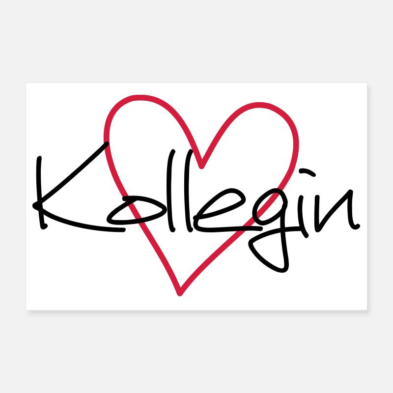 Kollegin Herz Lieblingskollegin Geschenk Poster 30x20 cm