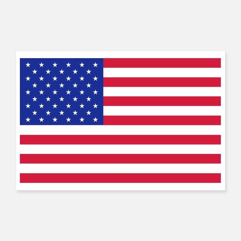 Drapeau Amérique Poster 30 x 20 cm