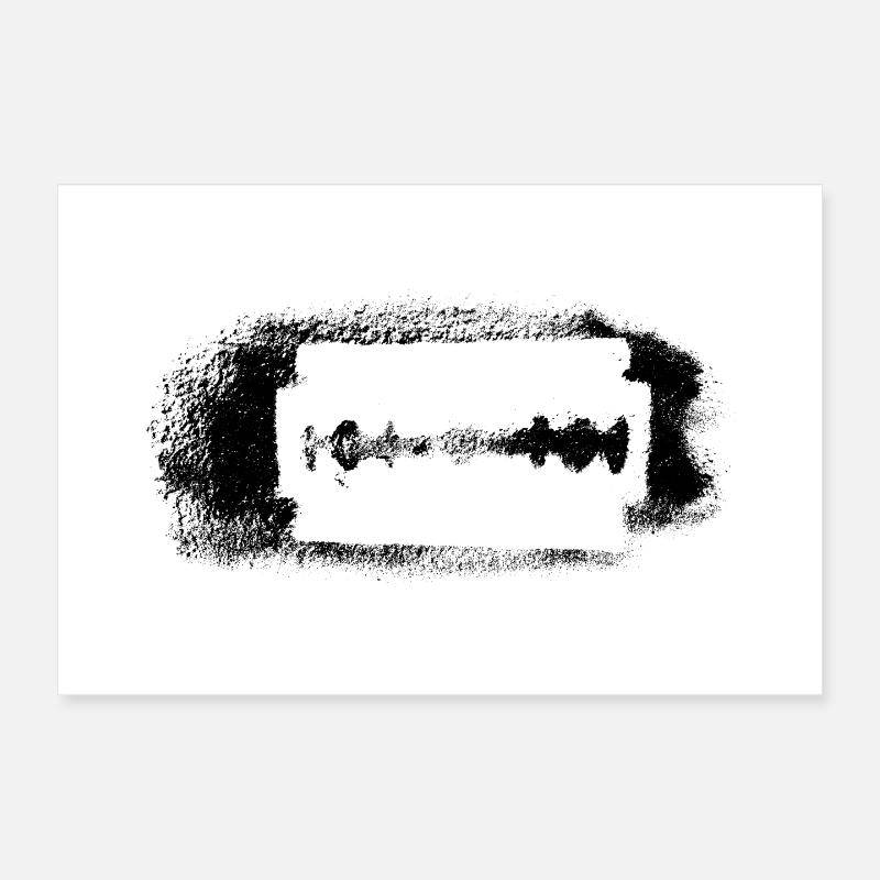 razor blade - Poster 12" x 8" (30x20 cm) - white