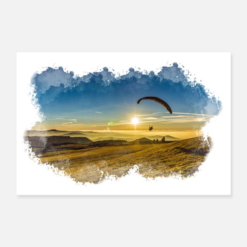 Parapente à l’eau Poster 30 x 20 cm