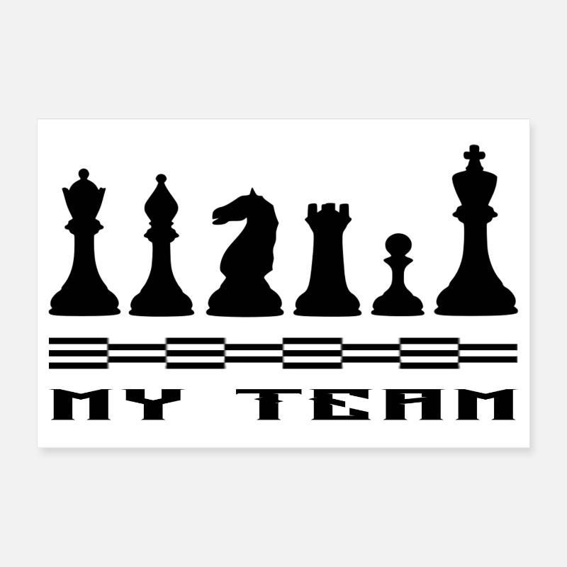 Schach - Poster 30x20 cm - Weiß