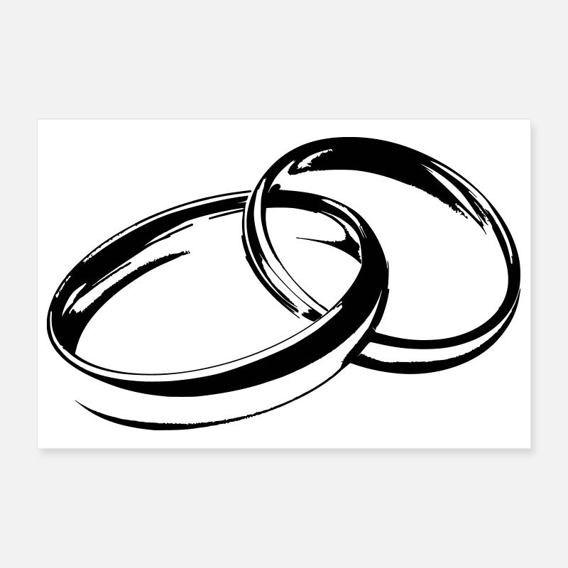 Alliances Bagues de mariage Bagues de mariage Poster 30 x 20 cm