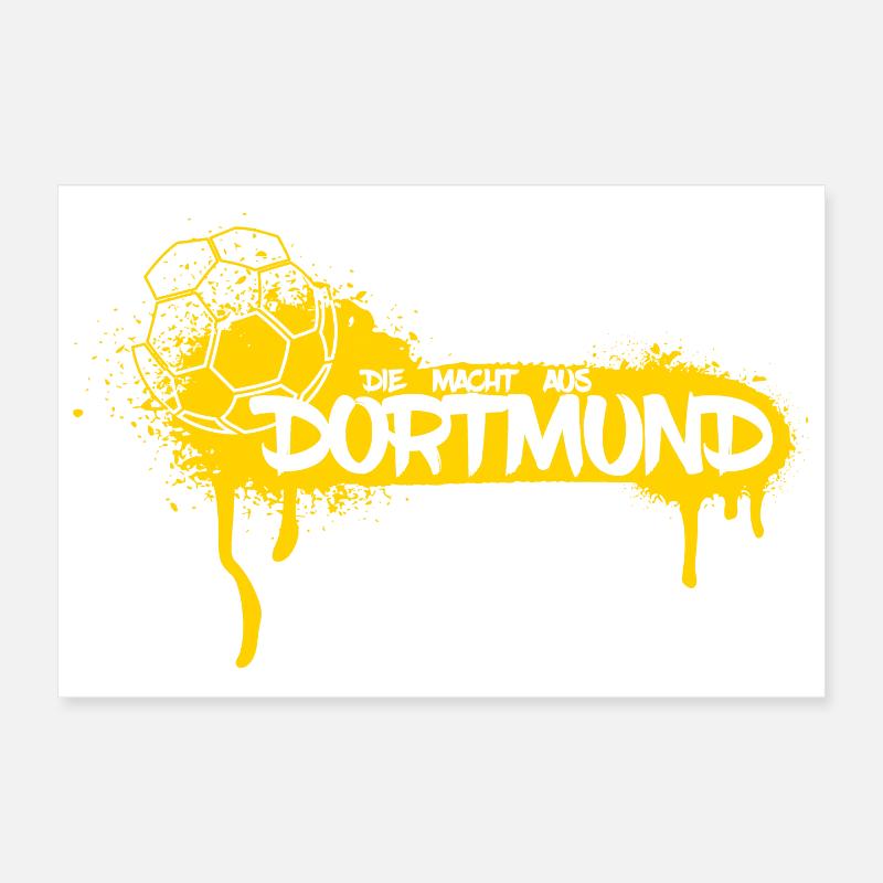 Dortmund Ruhrpott Ball - Poster 30 x 20 cm - blanc