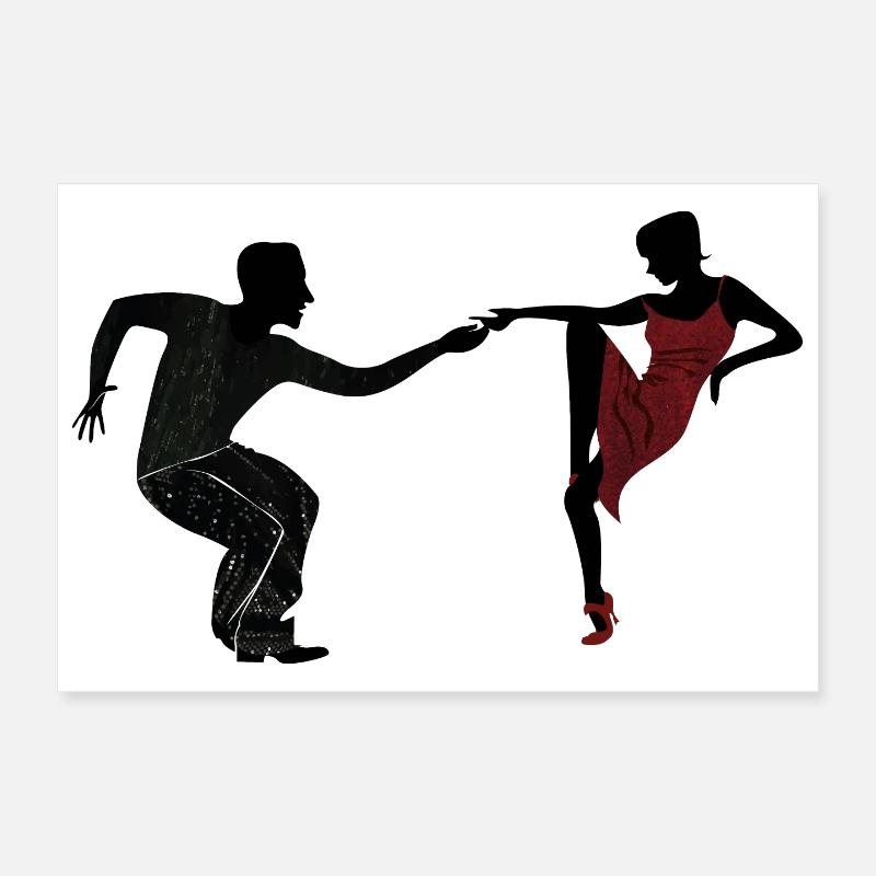 Dancing couple Poster 12" x 8" (30x20 cm)