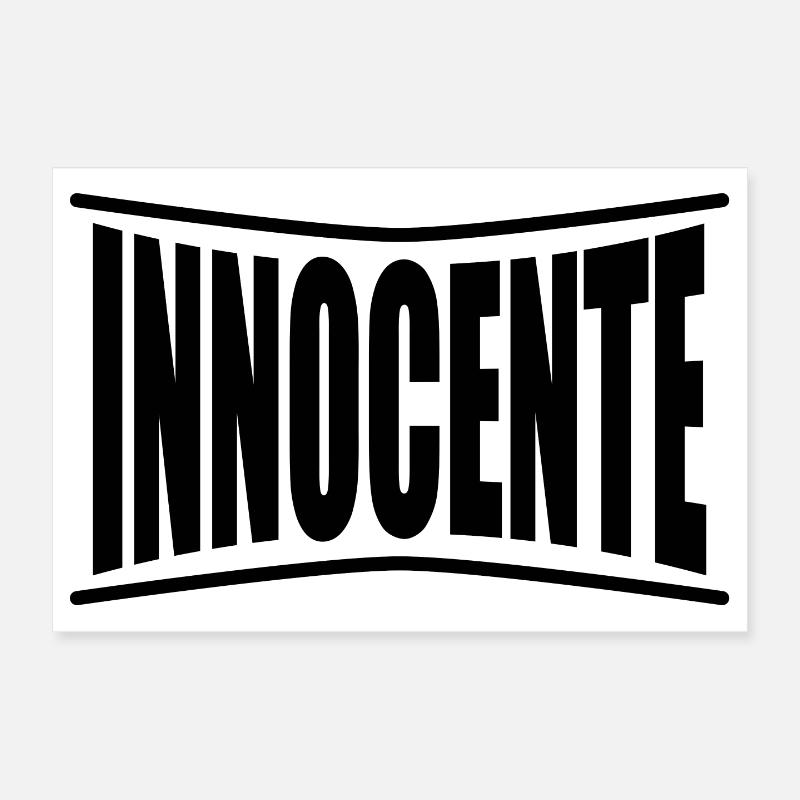name t-shirt innocent t-shirt gift idea Poster 12" x 8" (30x20 cm)