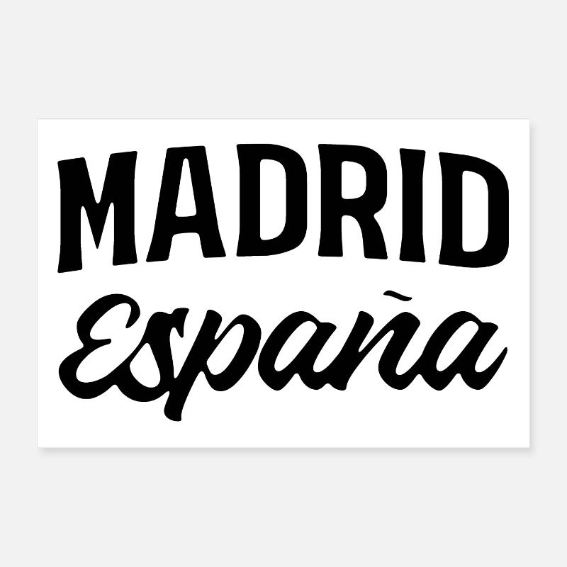 Lettrage madrilène avec accent espagnol Poster 30 x 20 cm