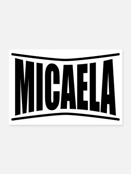 nom du t-shirt Micaela t-shirt idée cadeau - Poster 30 x 20 cm - blanc - Devant