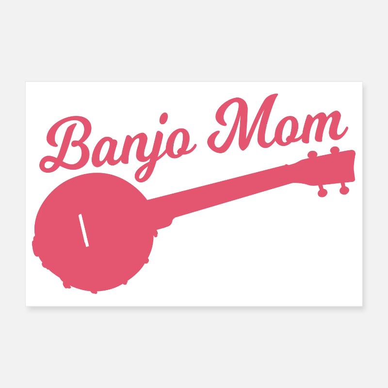 Mère joueuse de banjo Poster 30 x 20 cm