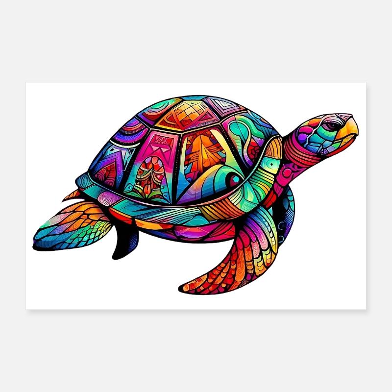 Sea turtle Poster 12" x 8" (30x20 cm)