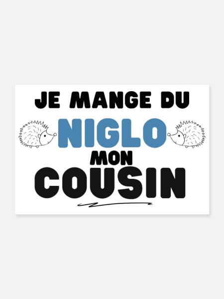 Niglo Cousin Motif Contrasté - Poster 30 x 20 cm - blanc - Devant