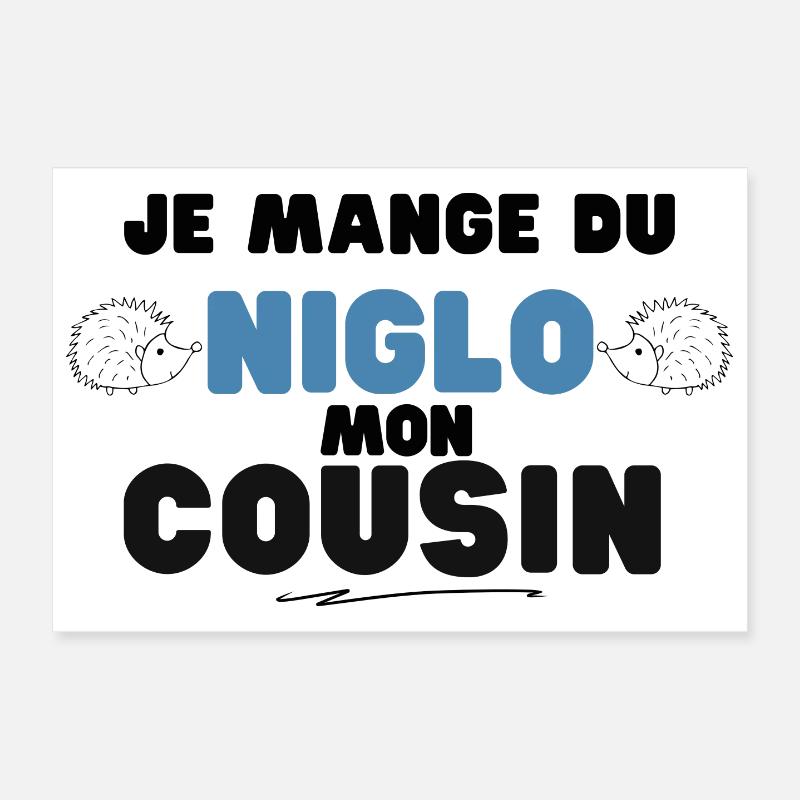 Niglo Cousin Motif Contrasté Poster 30 x 20 cm