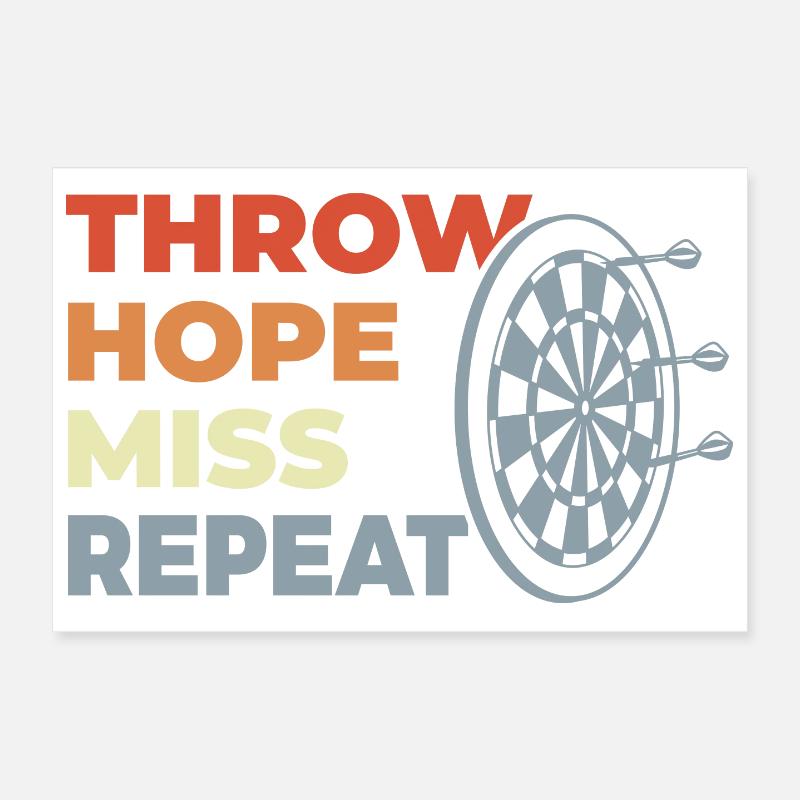 Throw Hope Miss Repeat Poster 30x20 cm