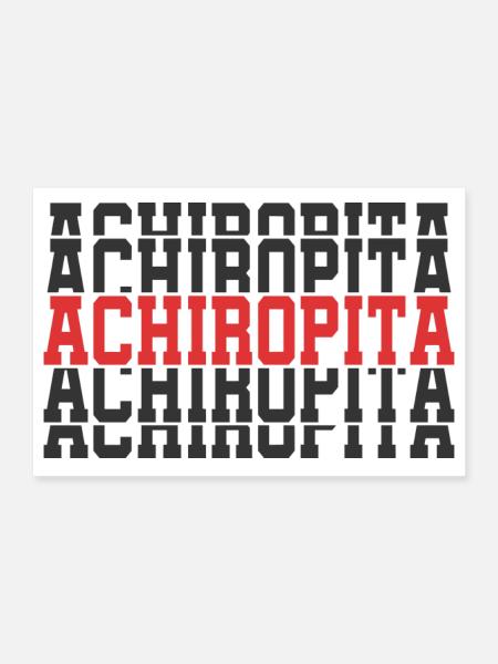t-shirt Achiropita t-shirt name stacked text - Poster 12" x 8" (30x20 cm) - white - Front