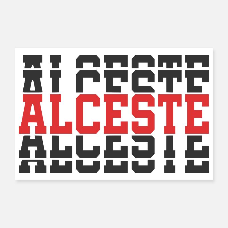 Alceste t-shirt gift idea stacked text Poster 12" x 8" (30x20 cm)
