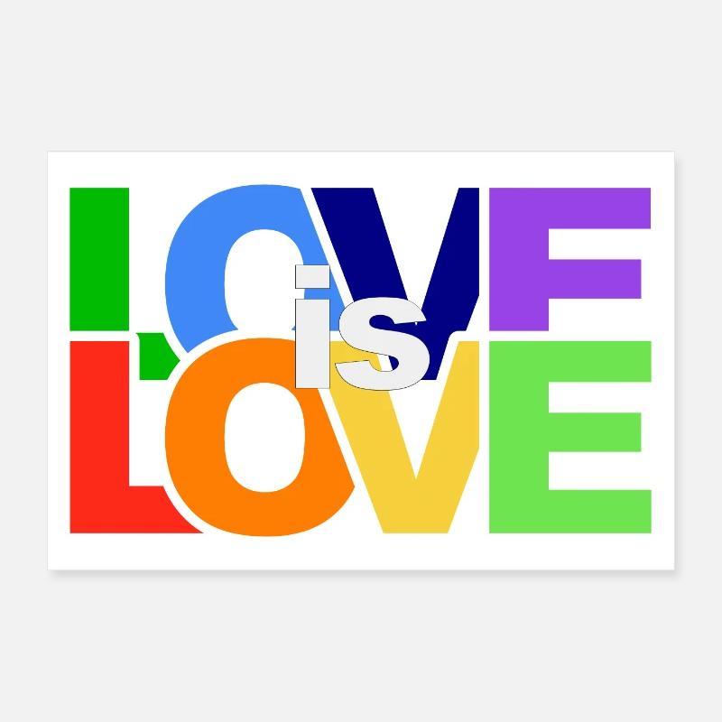Colorful love statement Poster 12" x 8" (30x20 cm)