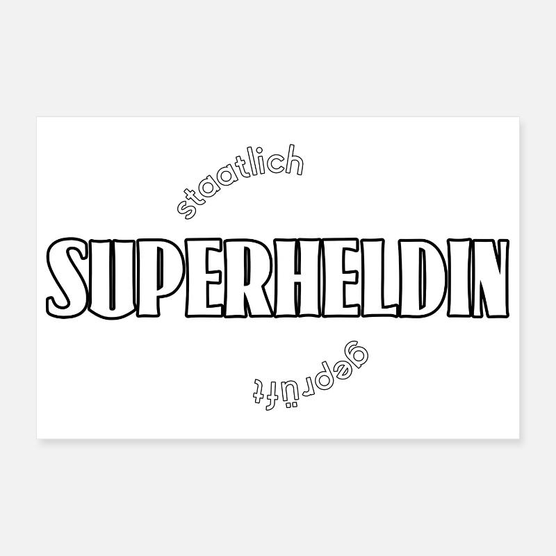 Superheldin Poster 30x20 cm