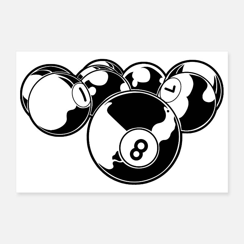 Billard Poster 30 x 20 cm