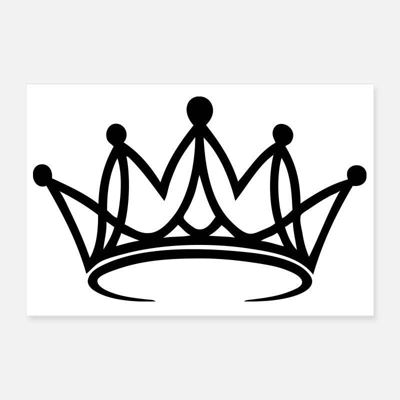 Crown, elegant, customizable Poster 12" x 8" (30x20 cm)
