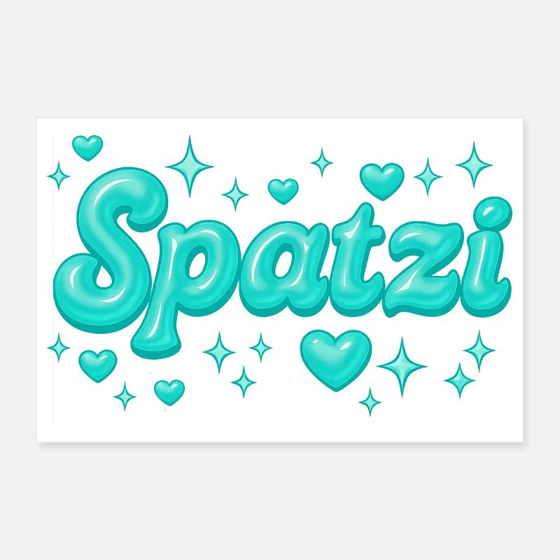 Spatzi / Y2K Design Poster 12" x 8" (30x20 cm)