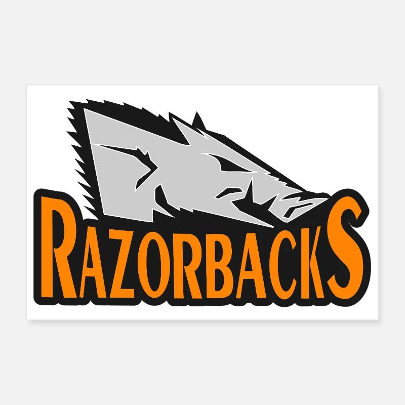 Razorbacks Bold Hog Emblem Poster 30x20 cm