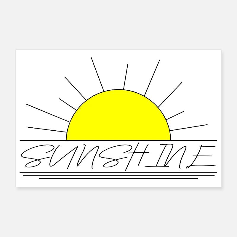 Sunshine - Poster 30x20 cm - Weiß