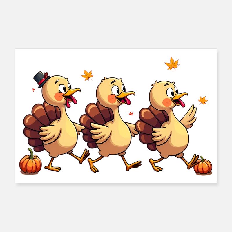 Bébé dinde de Thanksgiving Poster 30 x 20 cm