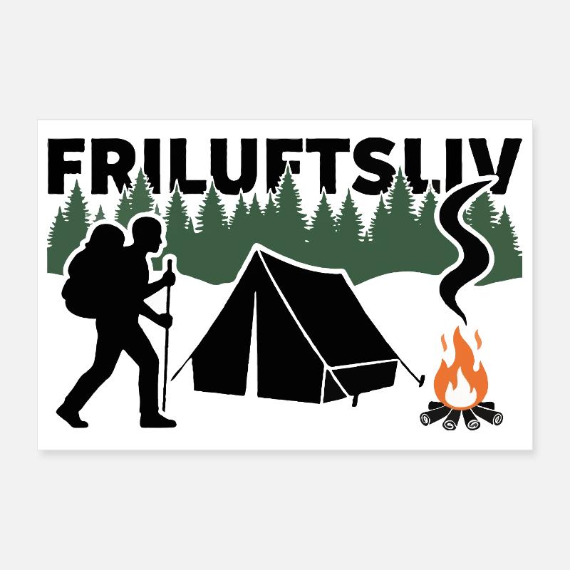FRILUFTSLIV Suède Poster 30 x 20 cm