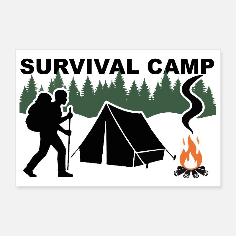 Camp de survie Poster 30 x 20 cm