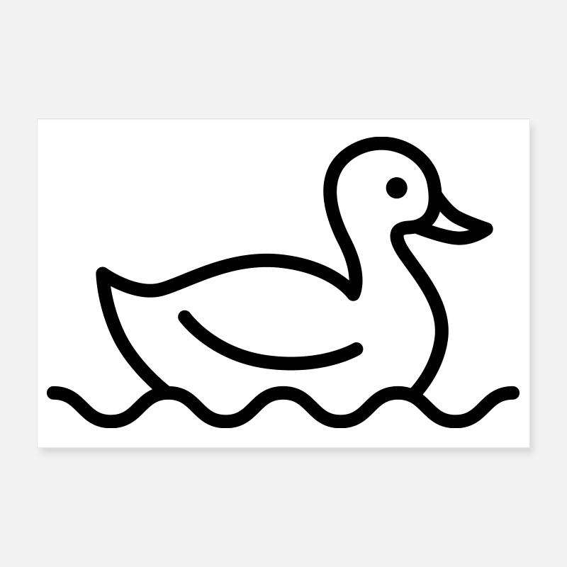 Duck Poster 12" x 8" (30x20 cm)