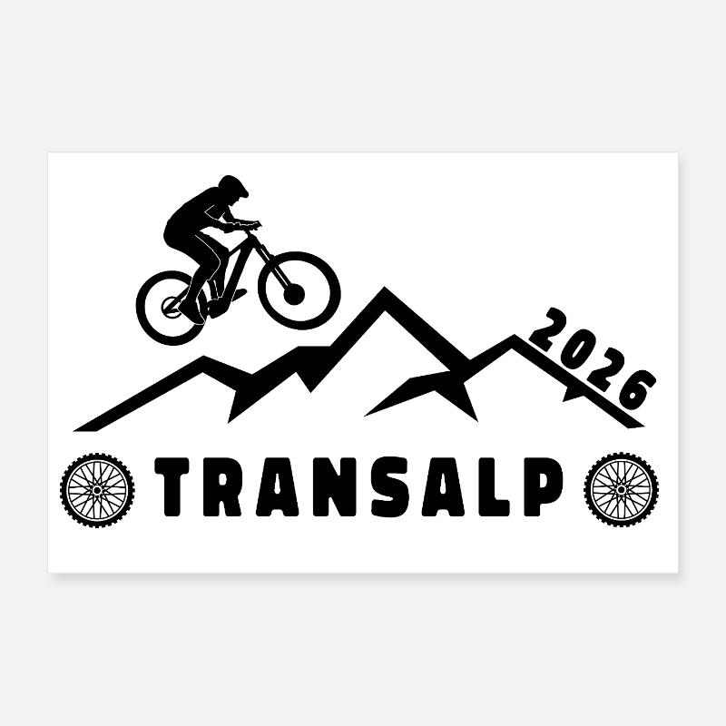 Transalp à vélo 2026 Poster 30 x 20 cm