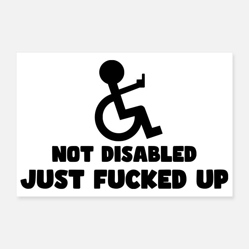 Not disabled, just completely confused! # Poster 12" x 8" (30x20 cm)