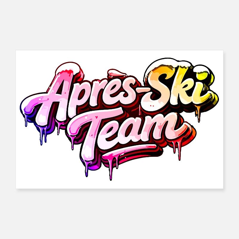 Équipe d’après-ski Bunt Poster 30 x 20 cm