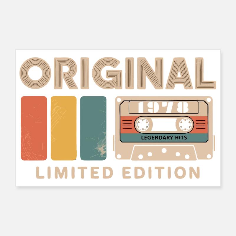 Original 1978 Geburtstag 1978 Geschenk 1978 Retro Poster 30x20 cm