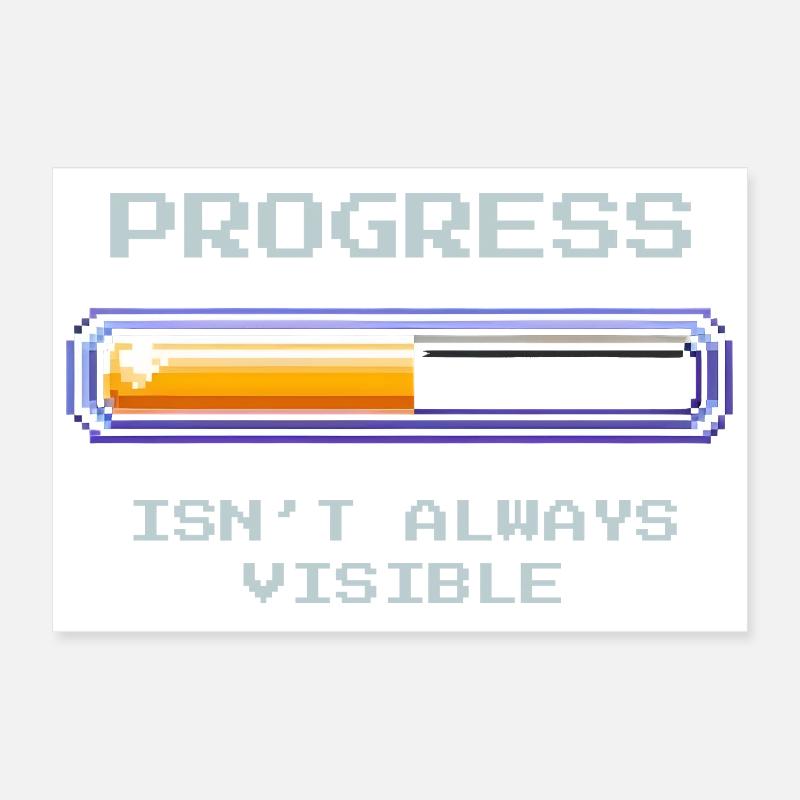 Invisible Progress | Social Work Poster 12" x 8" (30x20 cm)