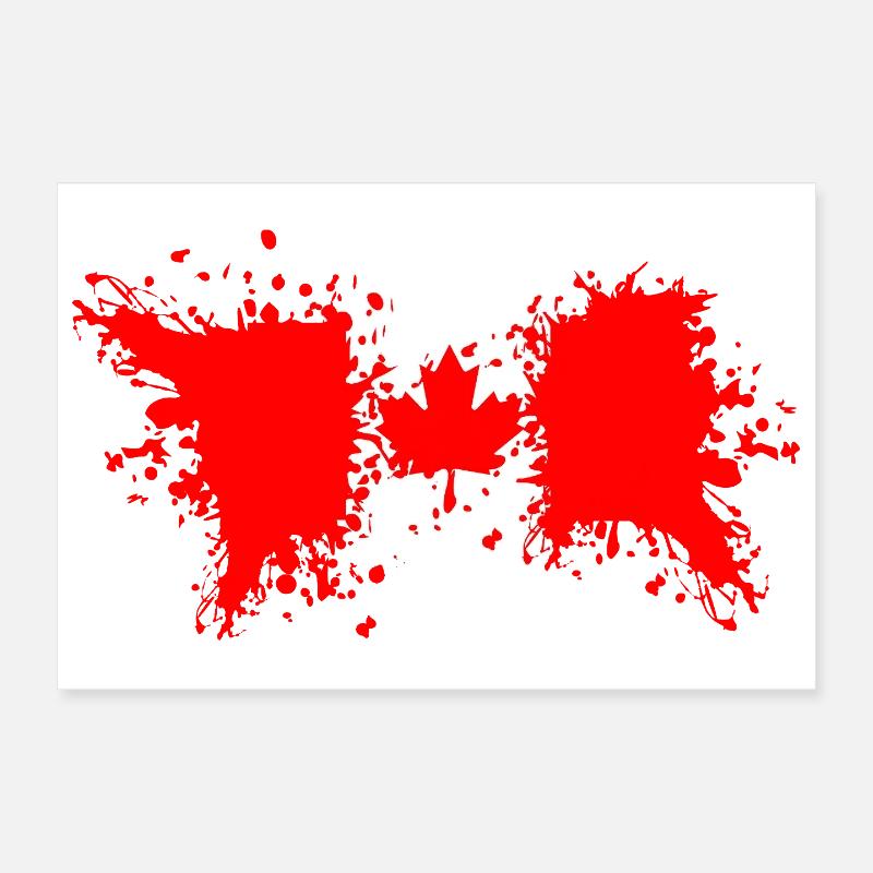 Canada Flag Color Splash Poster 12" x 8" (30x20 cm)