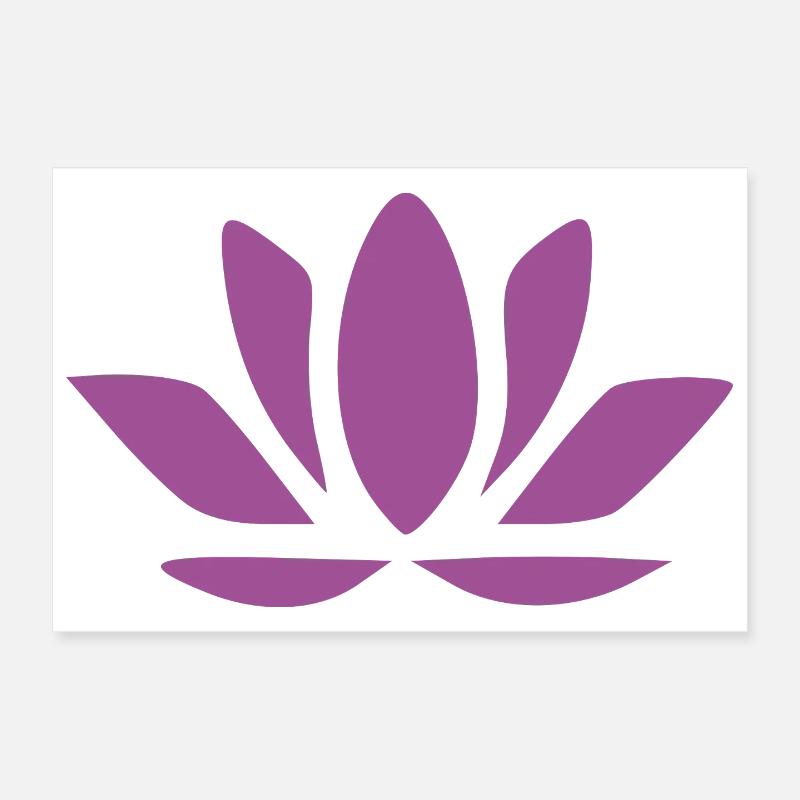 Fleur de lotus Fleur de lotus Fleur de lotus Fleur de violette Fleur de yoga Poster 30 x 20 cm