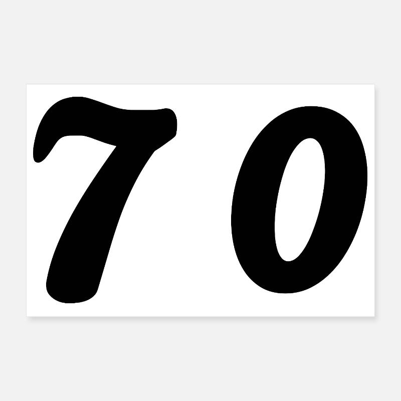 70. 70 JAHRE. 70-JÄHRIGES JUBILÄUM. 70-JÄHRIGES JUBILÄUM. Poster 30x20 cm