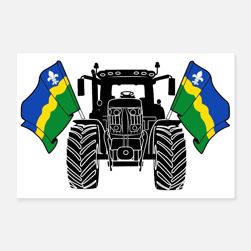 Flevoland_Tractor_Pride Poster 12" x 8" (30x20 cm)