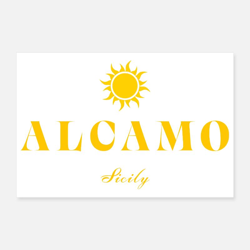 Alcamo Sicily Sun Logo Poster 30 x 20 cm