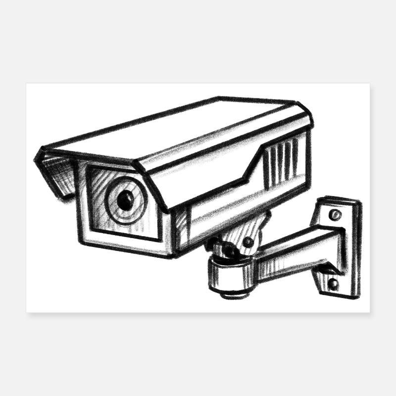 Security Camera Security - Illusionration Poster 12" x 8" (30x20 cm)