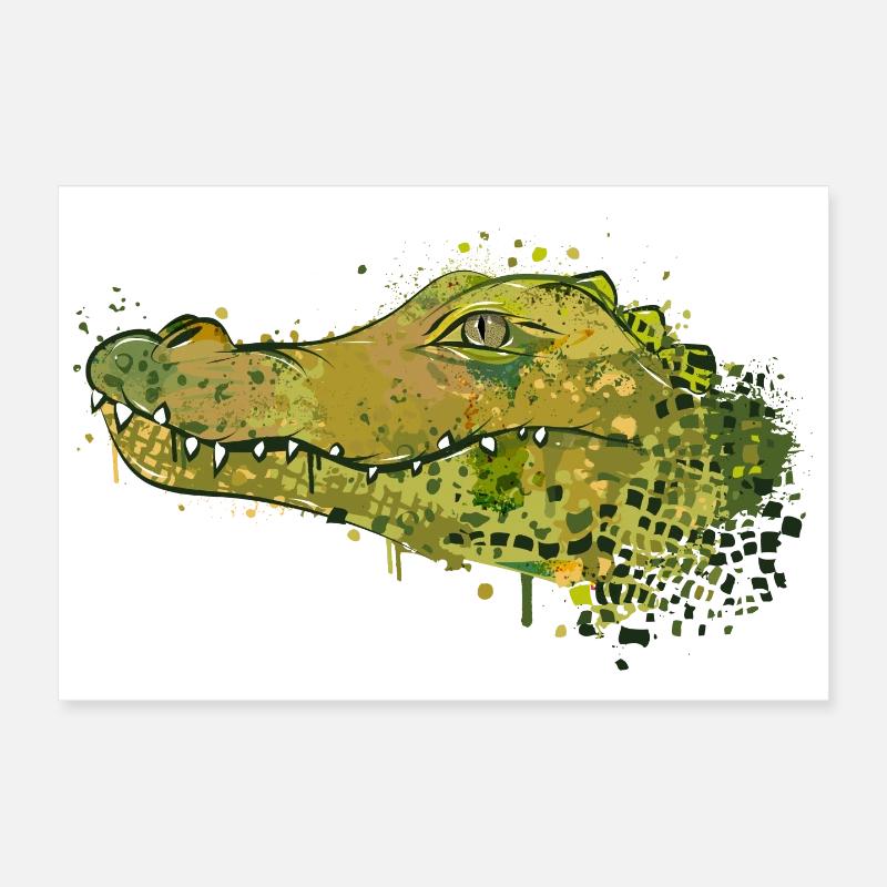 un graffiti de crocodile Poster 30 x 20 cm